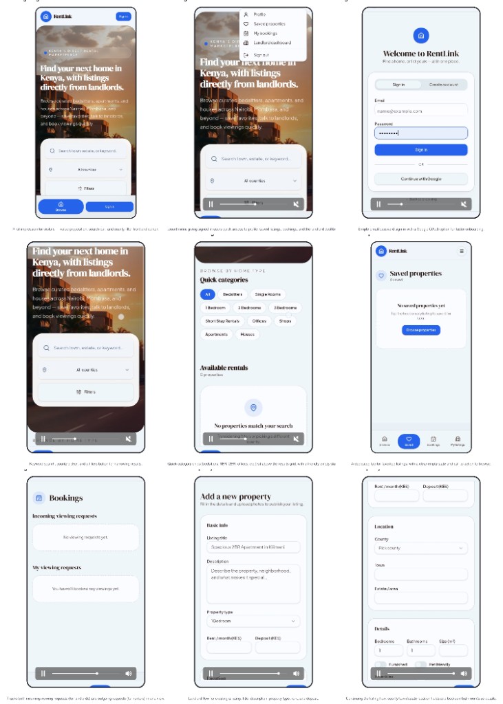 Rent.link app screenshots